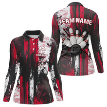Load image into Gallery viewer, Personalized Bowling Polo, Quarter Zip Shirts For Women Custom Bowling Team League Jersey NQS9526