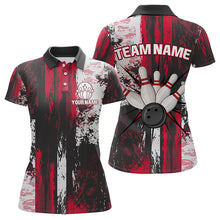 Load image into Gallery viewer, Personalized Bowling Polo, Quarter Zip Shirts For Women Custom Bowling Team League Jersey NQS9526