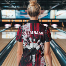 Load image into Gallery viewer, Personalized Bowling Polo, Quarter Zip Shirts For Women Custom Bowling Team League Jersey NQS9526