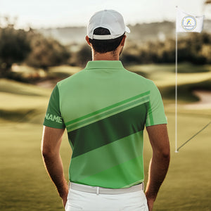 Green Mens golf polo shirts custom name mens golf tops, unique gift for the golfers NQS9970
