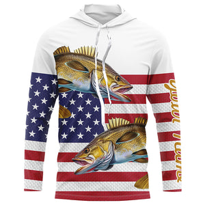 Walleye Fishing American Flag patriotic Customize All over print shirts, 4th of July fishing shirt NQS460