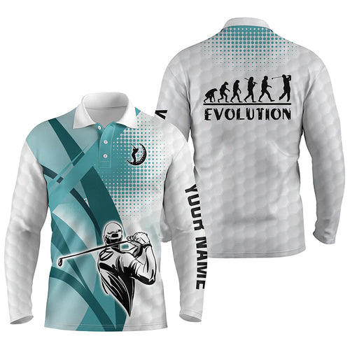 Blue and white Mens golf polo shirts custom golf ball skins golf evolution golf tops for mens NQS5942