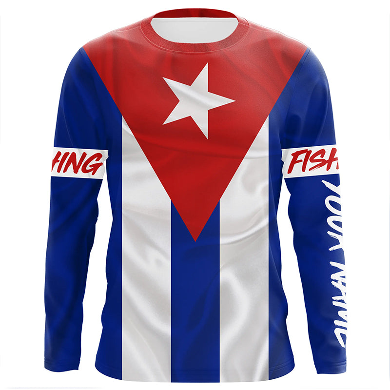 Cuba Flag Fishing Custom sun protection fishing shirts for men, women, –  ChipteeAmz