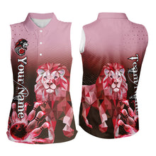 Load image into Gallery viewer, Red Lightning Lion Bowling Sleeveless Polo Shirt Custom Lion Bowling Team jerseys NQS9692