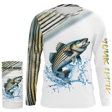 Load image into Gallery viewer, Striped Bass ( Striper) Fishing Customize Name 3D All Over Printed Shirts Personalized Fishing Gift NQS349