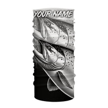 Load image into Gallery viewer, Black and white King Salmon Fishing Customize 3D All Over Printed Shirts Personalized Fishing Gifts NQS354