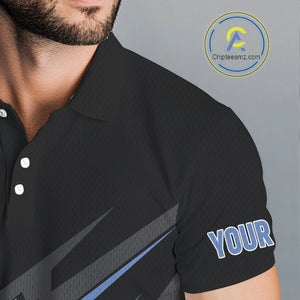 Black and Blue Skull Golf polo shirts For Men Custom Mens golf top, Personalized golf gifts NQS10467
