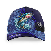 Load image into Gallery viewer, Tuna fishing blue camo Custom fishing hats, saltwater Angler Tuna fishing hat cap NQS8954