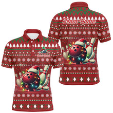 Load image into Gallery viewer, Funny ugly Christmas Red Men&#39;s Bowling Shirts Custom Team Bowling Jerseys Xmas Gift for bowlers NQS8967