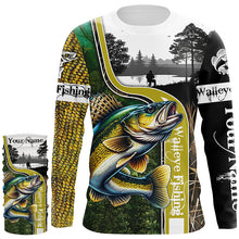 Load image into Gallery viewer, Walleye Fishing Customize name 3D All Over Printed Shirts Personalized Fishing Gift - NQS224