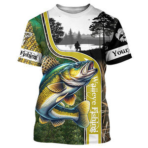 Walleye Fishing Customize name 3D All Over Printed Shirts Personalized Fishing Gift - NQS224