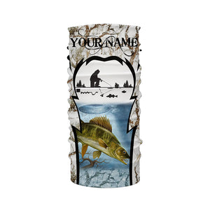 Ice fishing walleye winter camo custom fishing shirts for men Performance shirts NQS1011