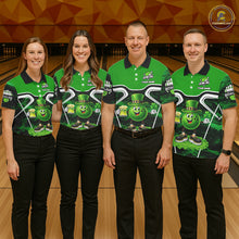 Load image into Gallery viewer, Funny Bowling and Beer Green Shamrock Bowling shirts for Men Custom St Patrick Team bowling Jerseys NQS11672