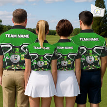Load image into Gallery viewer, Funny Golf and Beer Green Shamrock Golf shirts for Men Custom St Patrick Team Men's Golf Jerseys NQS11673