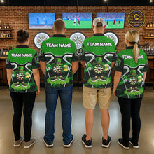 Load image into Gallery viewer, Funny Dart and Beer Green Shamrock  Men Dart Shirts Custom St Patrick Team Mens Dart Jerseys NQS11674