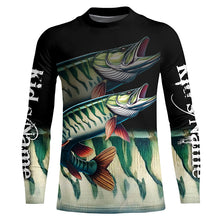 Load image into Gallery viewer, Musky fishing Customize name All over print shirts personalized fishing gift, Muskie fishing jerseys NQS225