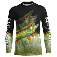 Load image into Gallery viewer, Musky fishing Customize name All over print shirts personalized fishing gift - NQS225