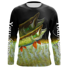 Load image into Gallery viewer, Musky fishing Customize name All over print shirts personalized fishing gift - NQS225