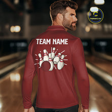 Load image into Gallery viewer, Retro Blue argyle pattern Bowling shirts For Men custom bowling team jerseys Bowler Outfits NQS10151
