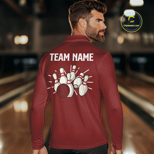 Retro Blue argyle pattern Bowling shirts For Men custom bowling team jerseys Bowler Outfits NQS10151