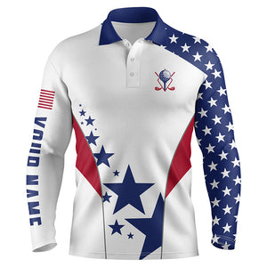 Men golf polo shirts American flag custom patriotic Red, white, and blue golf shirt for men golf wears NQS5508