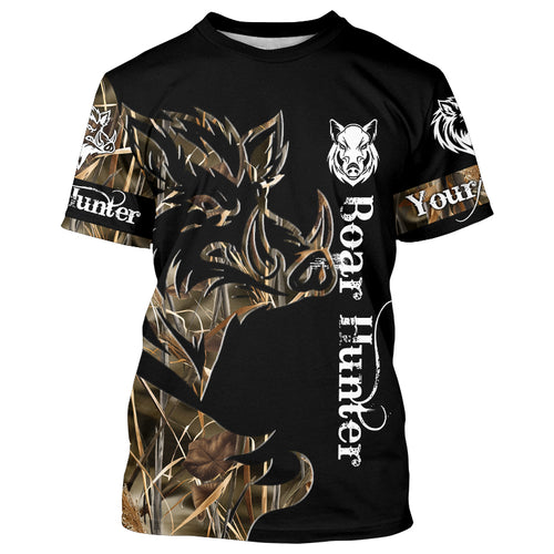 Personalized Wild Hog Hunting Camo Full Printing Shirts, Boar Hunting Gifts - NQS760