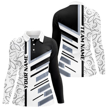 Load image into Gallery viewer, Black and White Camo Bowling shirts for Women custom Bowling Team Uniforms Jerseys NQS8763