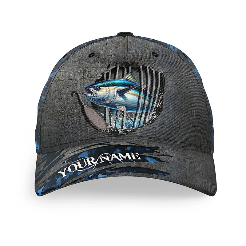 Tuna fishing sea camo Custom fishing hat Unisex Fishing Baseball Angler hat cap NQS4380