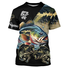 Load image into Gallery viewer, Largemouth Bass Fishing Scale Customize Name All Over Printed Shirts Personalized Fishing Gift NQS230