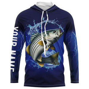 Striped Bass Fishing blue lightning fishing shirts Customized striper fishing jerseys NQS299