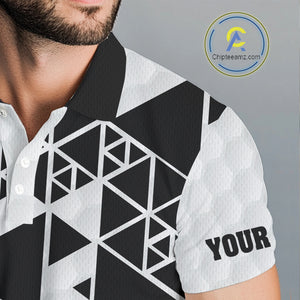 Funny Mens golf polo shirts black and white custom I was one under today, under a tree, bush, water NQS10164
