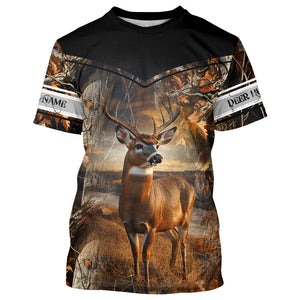 Deer Hunting big game camo Custom Name 3D All over print shirts - personalized hunting gifts - NQS737