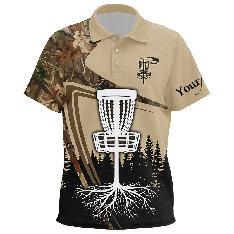 Disc golf polo shirt for kid custom camouflage disc golf basket, frisbee golf jerseys NQS8532