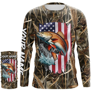 American Redfish fishing camo custom fishing shirts for men, women, kid NQS1033