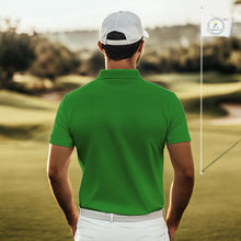 Load image into Gallery viewer, Green Christmas Funny Santa Golf Polo Shirts For Men Custom Xmas Mens Golf Attire, Christmas gifts NQS10927