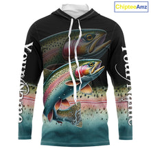 Load image into Gallery viewer, Rainbow Trout fishing scales Custom sun protection personalized fishing gifts, Trout fishing jerseys NQS11302
