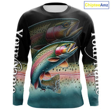Load image into Gallery viewer, Rainbow Trout fishing scales Custom sun protection personalized fishing gifts, Trout fishing jerseys NQS11302