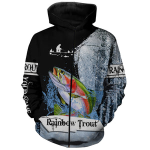 Rainbow Trout Ice Fishing 3D All Over Printed Shirts For Men, women, Kid NQS303