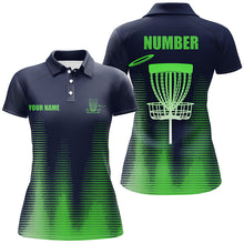 Load image into Gallery viewer, Green gradient Women Disc golf polo shirts custom team disc golf jerseys, disc golf clothes NQS8095