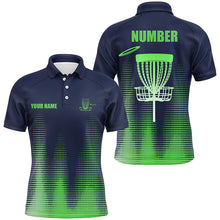 Load image into Gallery viewer, Green gradient Mens Disc golf polo shirts custom team disc golf jerseys, disc golf clothes NQS8095