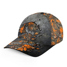 Load image into Gallery viewer, Elk hunting orange camo Custom hunting hat, Elk hat Unisex Hunting Baseball hat NQS9003