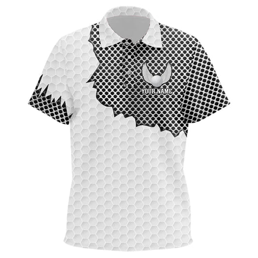 White golf ball pattern metal Kid golf polos shirts custom cool polo shirts for Kid, golfing gifts NQS9251