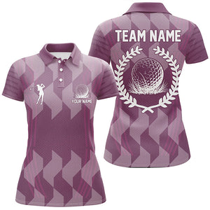 Womens golf polo shirts custom purple camo golf tops for ladies, golf gifts for team NQS8334