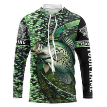 Load image into Gallery viewer, Crappie fishing shirts Custom name Long Sleeve UV protection shirt for anglers NQS1038