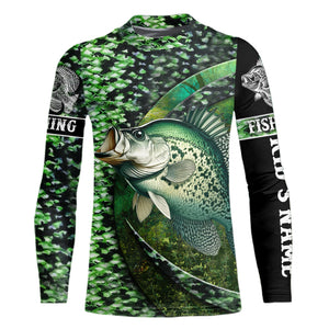 Crappie fishing shirts Custom name Long Sleeve UV protection shirt for anglers NQS1038