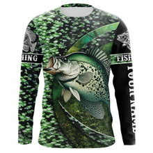 Load image into Gallery viewer, Crappie fishing shirts Custom name Long Sleeve UV protection shirt for anglers NQS1038