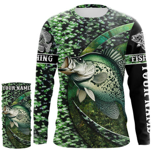 Crappie fishing shirts Custom name Long Sleeve UV protection shirt for anglers NQS1038