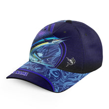 Load image into Gallery viewer, Sailfish fishing blue camo Custom fishing hat Unisex Fishing Baseball saltwater Angler fishing hat cap NQS6697