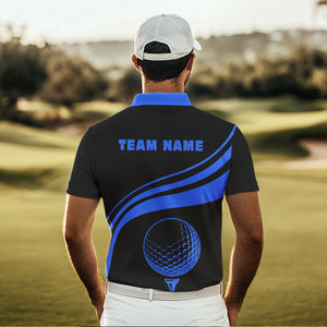 Personalized polo golf shirts for men custom black and blue mens golf shirts team golf jersey NQS9430