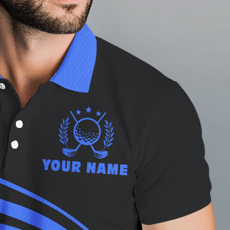 Personalized polo golf shirts for men custom black and blue mens golf shirts team golf jersey NQS9430